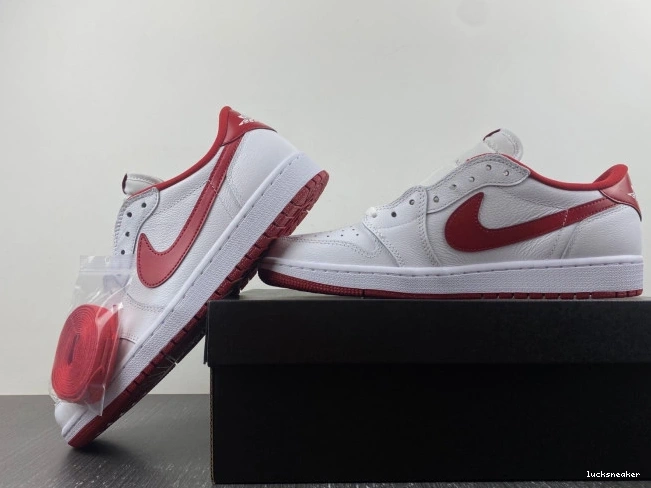 Rep LUCY Red Varsity 705329-101 Retro Low Jordan 1 White 0704